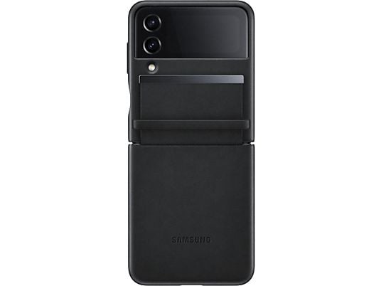 SAMSUNG Flap Leather Backcover, für Samsung Galaxy Z Flip4 5G, Schwarz