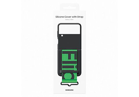 SAMSUNG Galaxy Z Flip4 Silicone Cover with Strap Black
