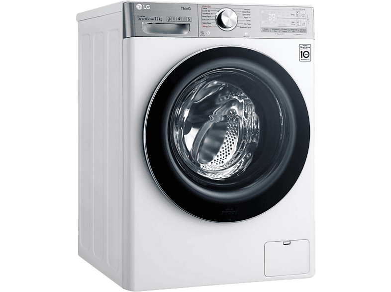 Lavadora secadora | LG F4DV9512P2W, 1400 rpm, 12 kg, Secado 8 kg, 14 72 dB, Blanco