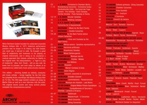 Ein Schallplattencover mit Text und Bildern, die Musik detailliert beschreiben.