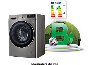 Lavadora secadora | LG F4DV5009S2S , 9 kg/6 kg, 14 programas, 1400 rpm, ThinQ, Gris
