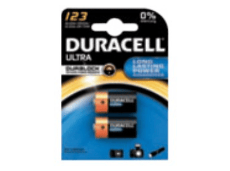 Duracell DL123A/CR123A Ultra Lithium 123 Fotobatterie, 2er Pack — Foto 2 von 2