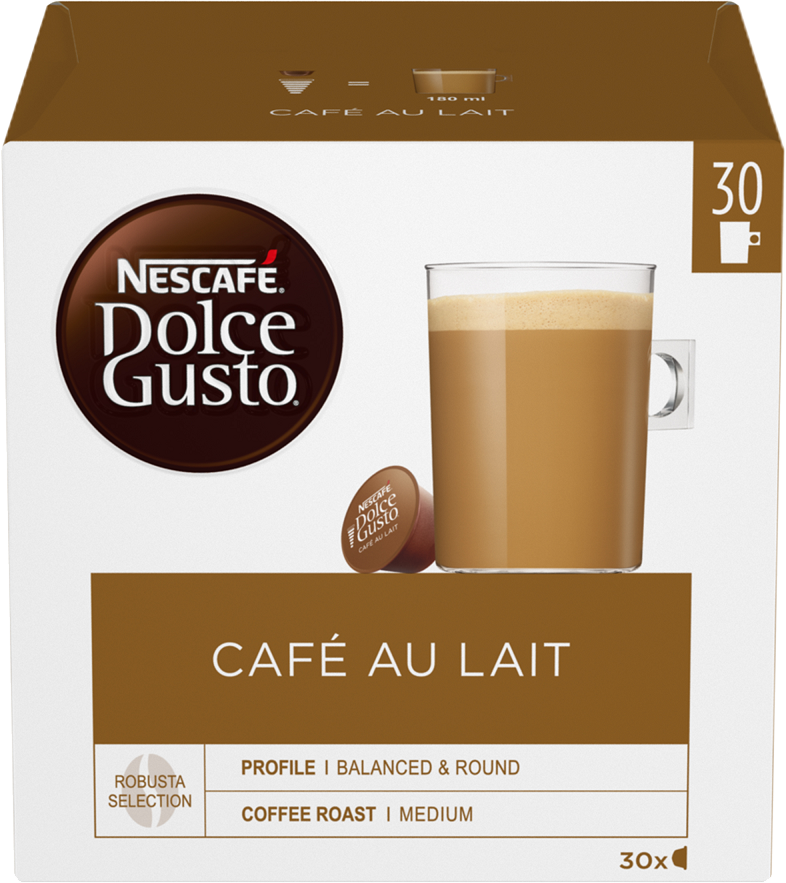 NESCAFÉ DOLCE GUSTO Café Au Lait kávékapszula, 30 db