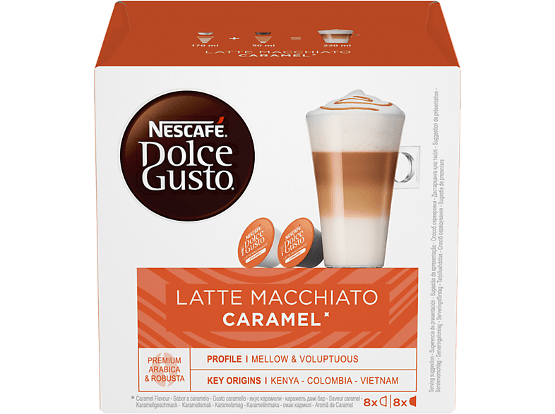 NESCAFÉ DOLCE GUSTO karamell ízű Latte Macchiato, 8/8 db