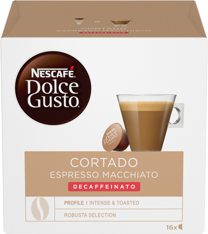 NESCAFÉ DOLCE GUSTO koffeinmentes Cortado kávékapszula, 16 db