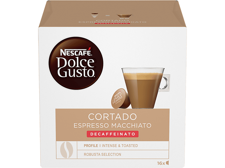 NESCAFÉ DOLCE GUSTO koffeinmentes Cortado kávékapszula, 16 db