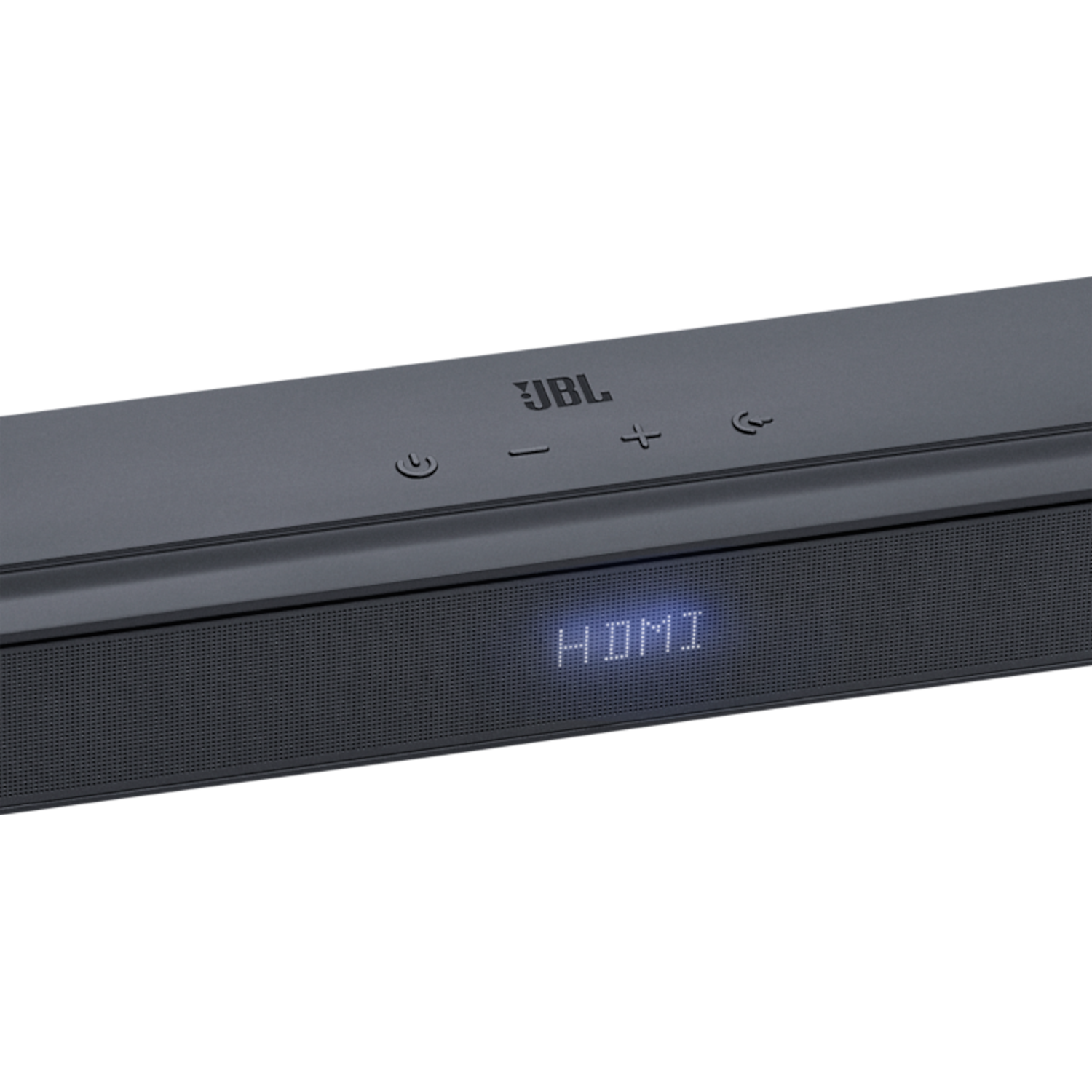 Zwarte JBL soundbar met 'HDMI' op de voorkant.