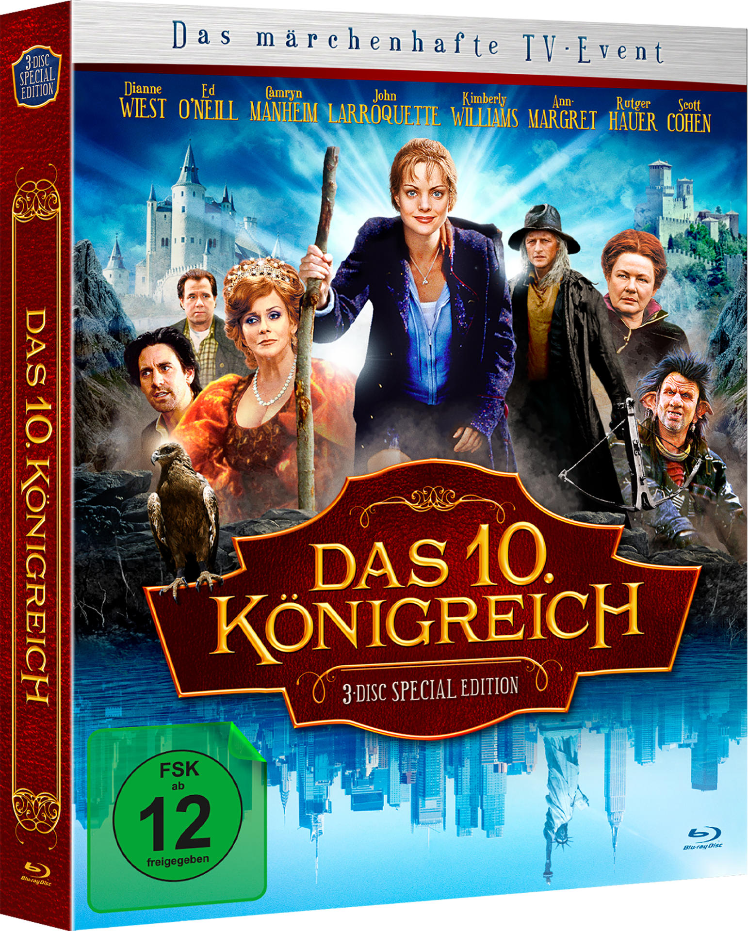 DVD-Cover für 'Das 10. Königreich', mit Fotos der Besetzung und Titeltext.