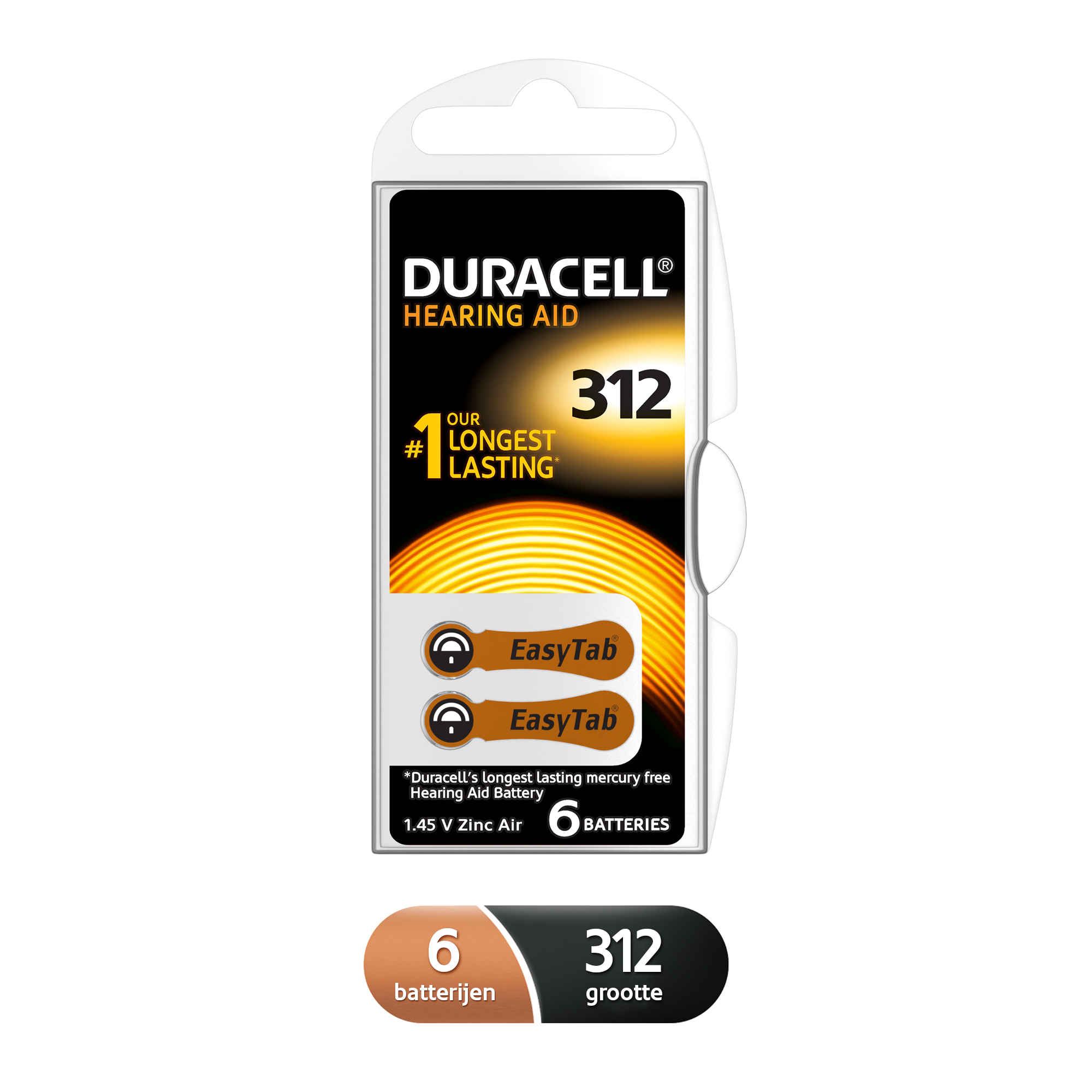 DURACELL Piles pour appareils auditifs taille 312
