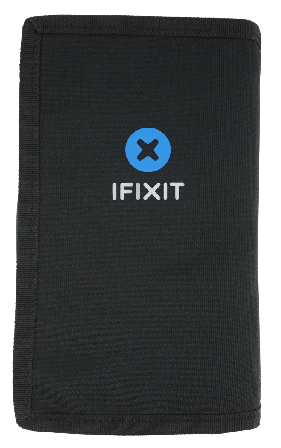 Fekete iFixit szerszámtok kék logóval.