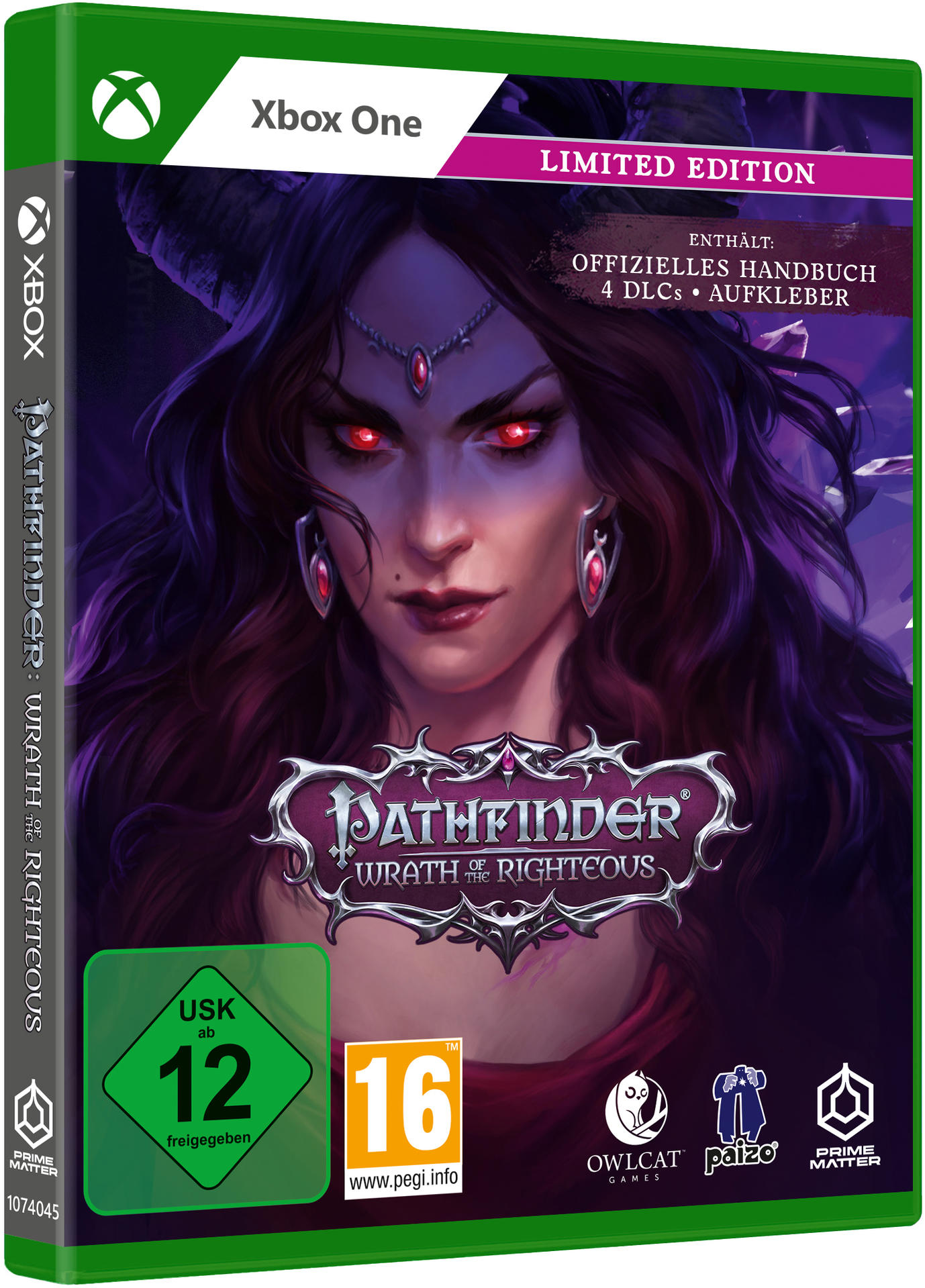 Das Cover einer Videospielbox mit einer Frau.