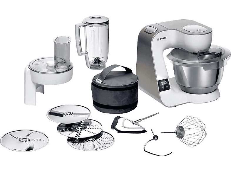 Bosch MUM5XW20, 1000 W, 7 potencias, 1.25 l, Blanco