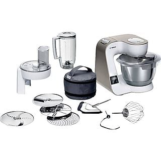 Robot de cocina - Bosch MUM5XW20, 1000 W, 7 potencias, 1.25 l, Blanco