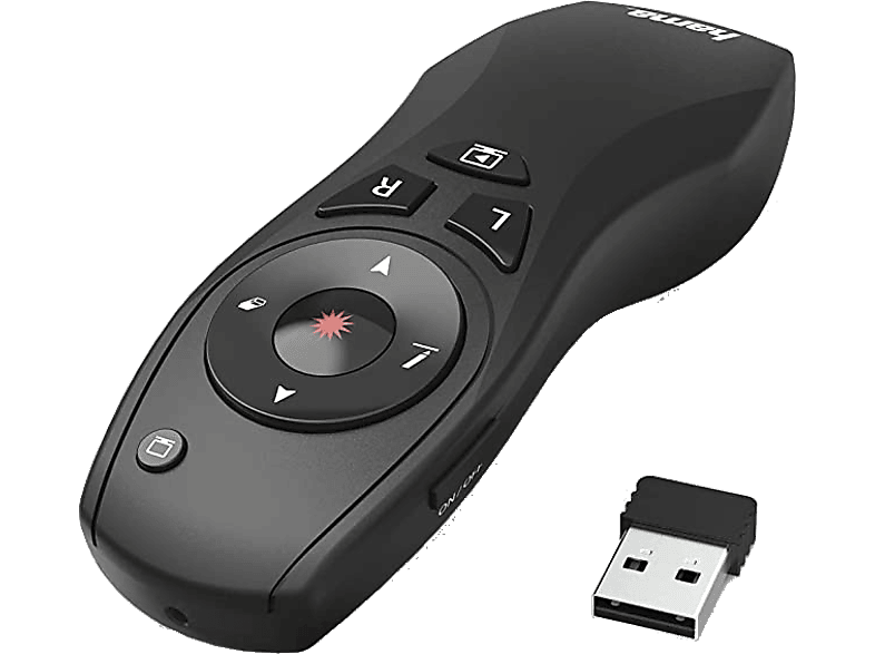 Presentador láser - Hama 00139916, Con receptor USB 2.0, Negro