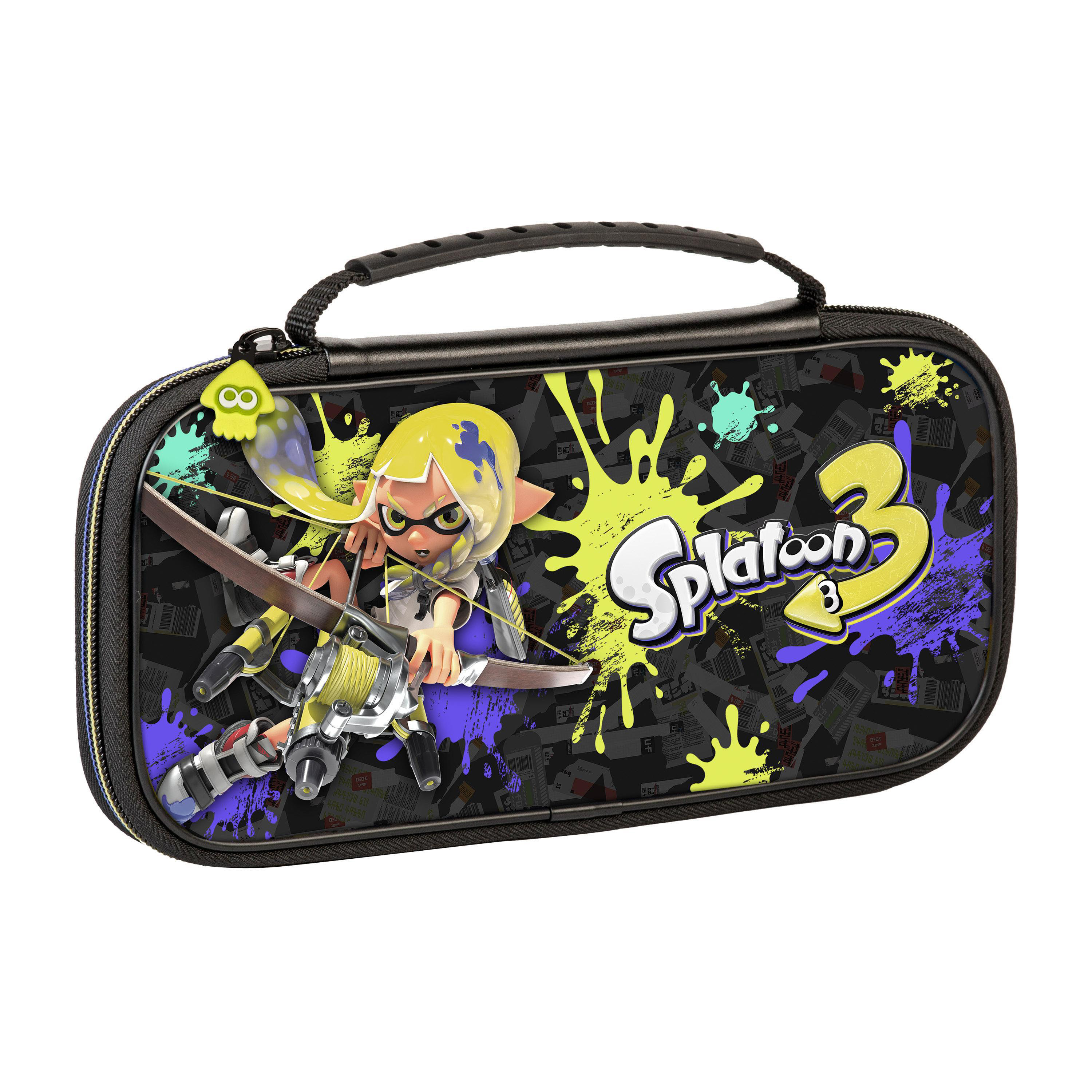 Nintendo Switch-Hülle für Splatoon 3. Sie hat ein Bild eines Charakters, der einen Bogen und Pfeil schießt.