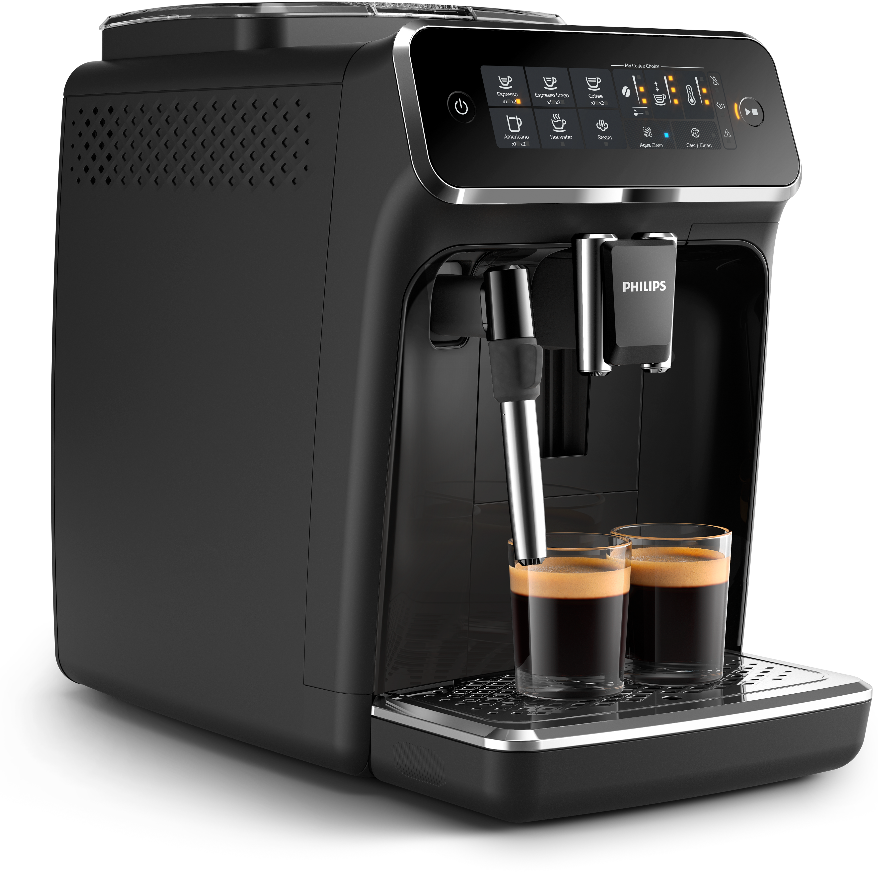 Cafetera superautomática - Philips EP3221/40, Presión 15 bar, 1500 W, 1.8 L, 12 tazas máximo, Negro