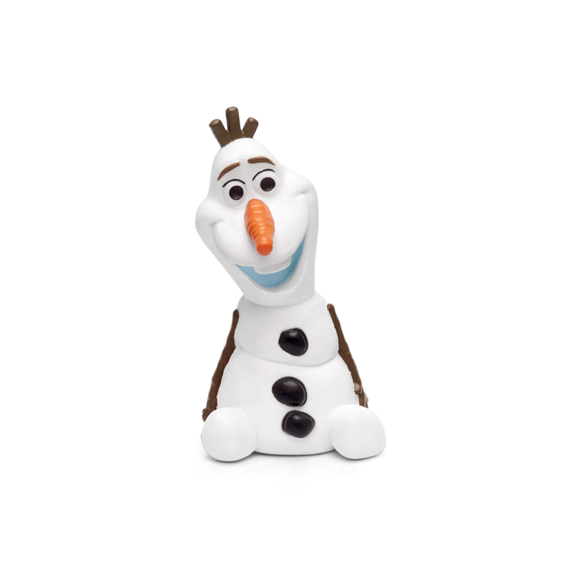 Olaf der Schneemann aus Frozen, lächelnd, mit Karottennase und drei Knöpfen am Bauch.