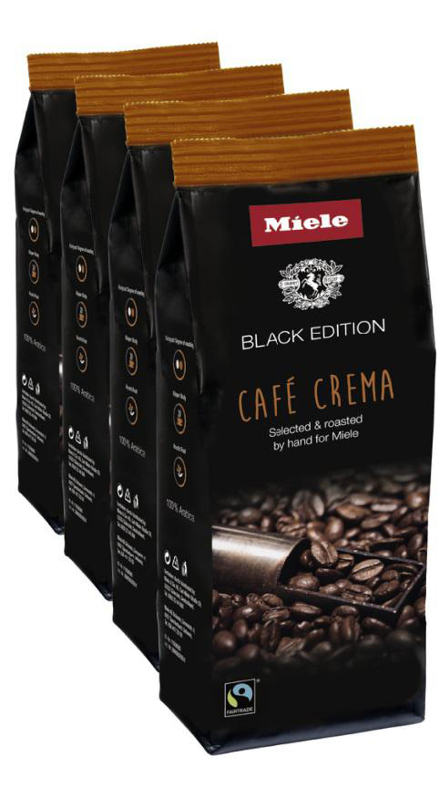 Café Edition Crema Black Kafeebohnen MIELE 4x250g
