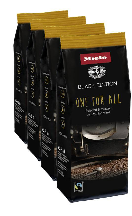 For All Black Edition Kafeebohnen 4x250g One MIELE