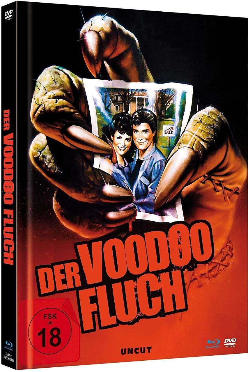 DVD-Cover für den Film 'Der Voodoo Fluch' mit einer Hand.
