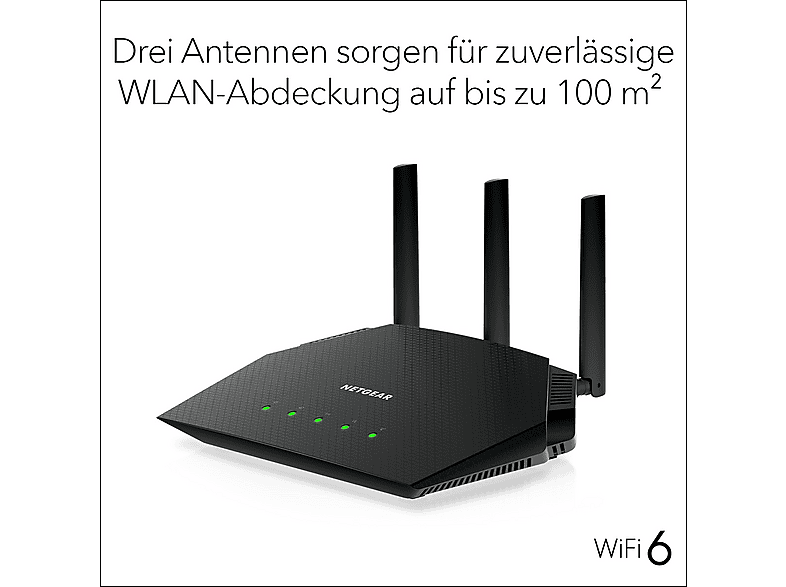 NETGEAR Nighthawk AX1800 RAX10, Schwarz (RAX10-100); WIFI 6 Router — Foto 5 von 5