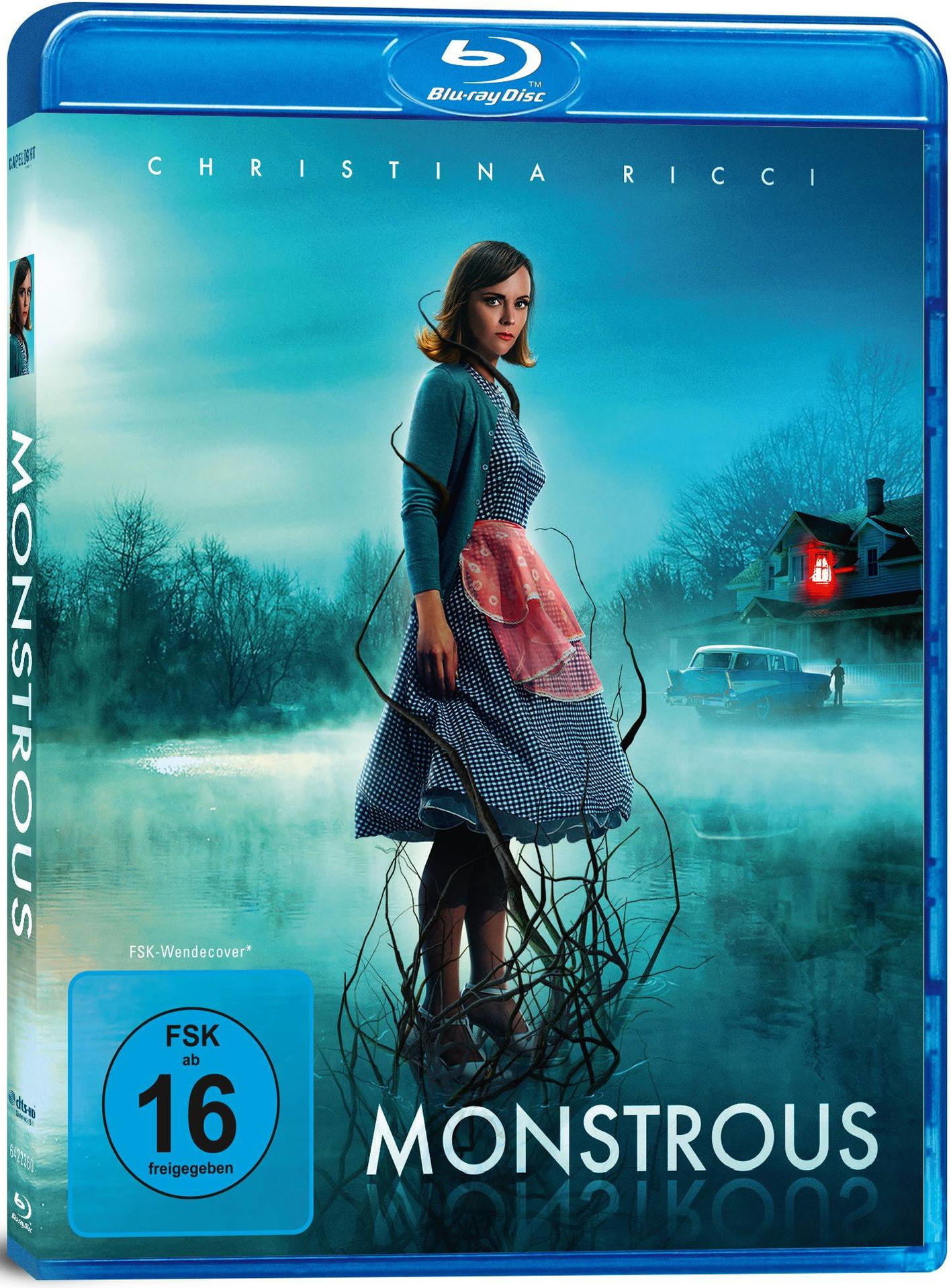 Blu-ray-Disc-Cover des Films Monstrous mit der Schauspielerin Christina Ricci.