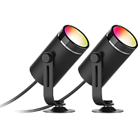 DELTACO Smarte RGB-Gartenbeleuchtung SH-GLK01 mit warmweißem Licht, Schwarz