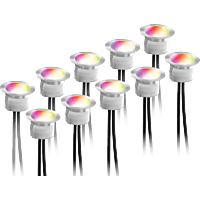 DELTACO Smarte Terrassenbeleuchtung SH-DLK01, warmweiß und RGB, Silber 
