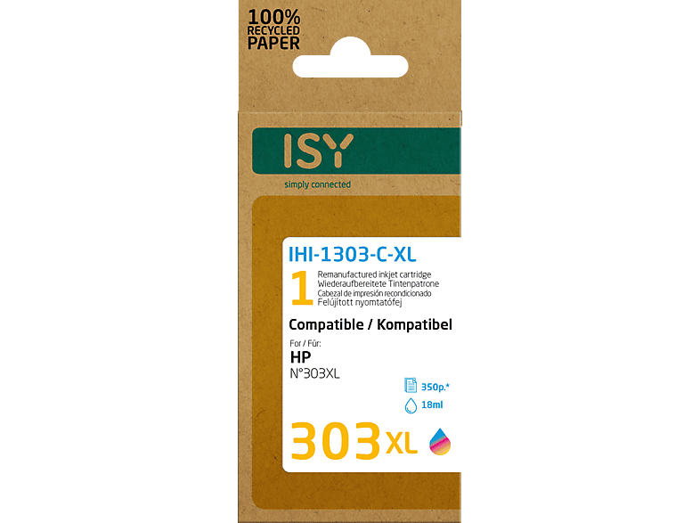 Tintenpatrone IHI-1303-C_XL Mehrfarbig ISY
