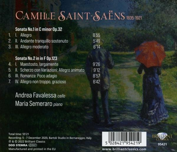 Andrea Favalessa - Saint-Saens:Cello Sonatas  - (CD)