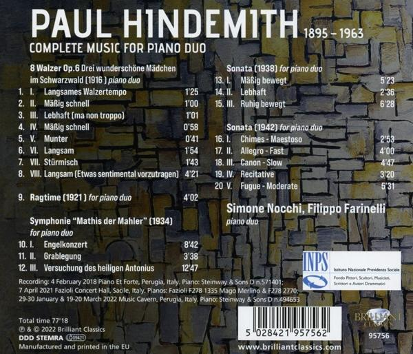 Farinelli,Filippo/Nocchi,Simone - Hindemith:Complete Music For Piano Duo  - (CD)