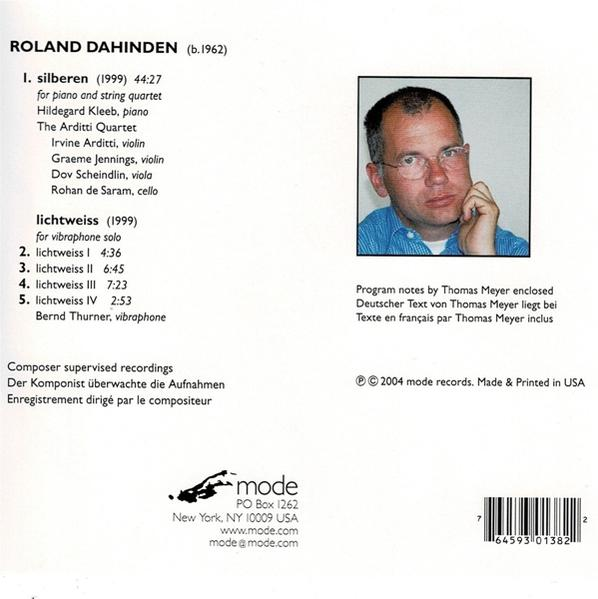 Hildegard Kleeb, Bernd Thurner, Arditti Quartet - Silberen  - (CD)