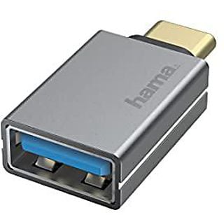 HAMA USB-OTG-Adapter, USB- C-Stecker, USB 3.2 Gen1, 5 Gbit/s, Aluminium