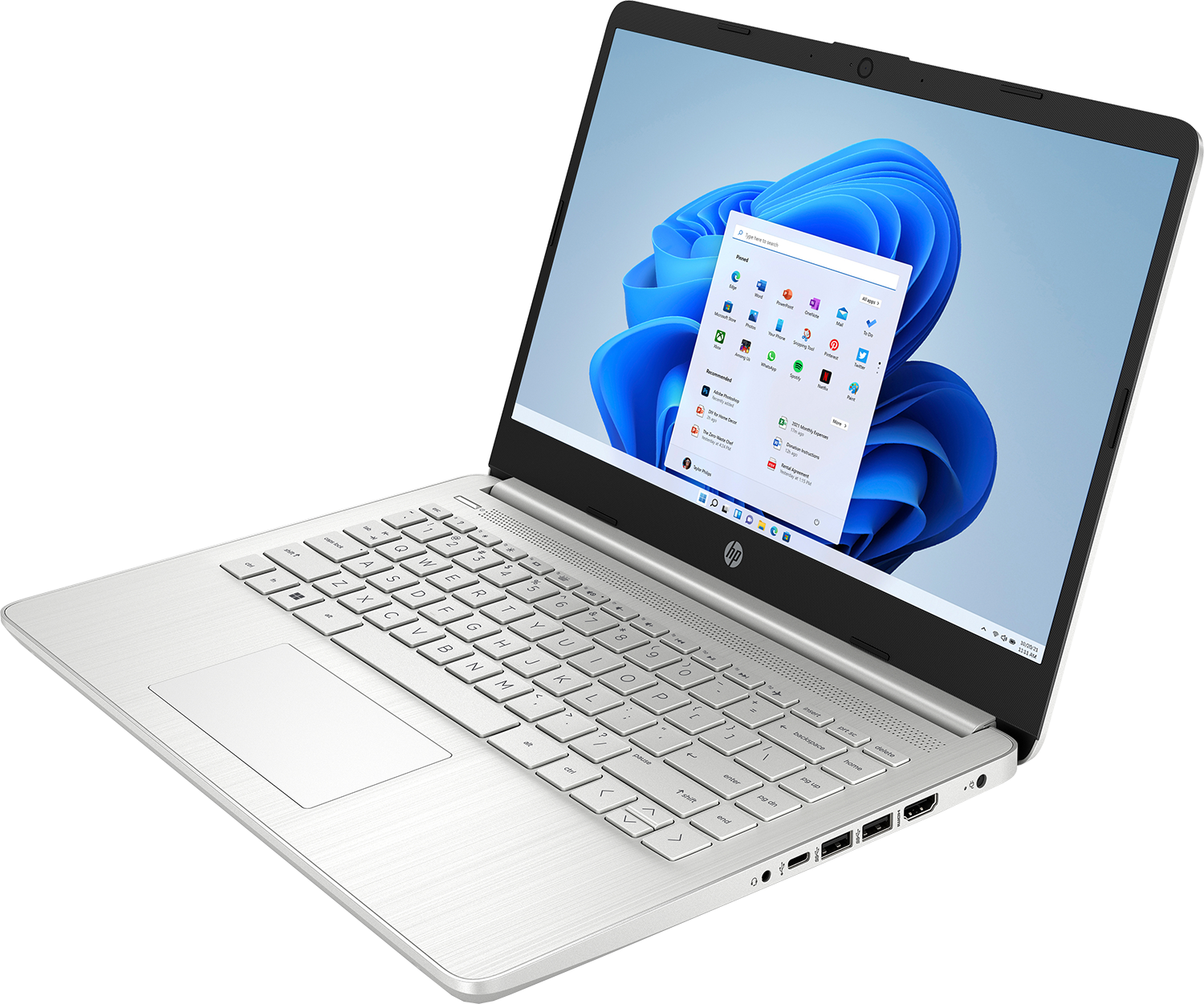 HP 14S-FQ1000NH 472Y0EA Ezüst laptop (14" FHD/Ryzen5/8GB/512 GB SSD/Win11H)