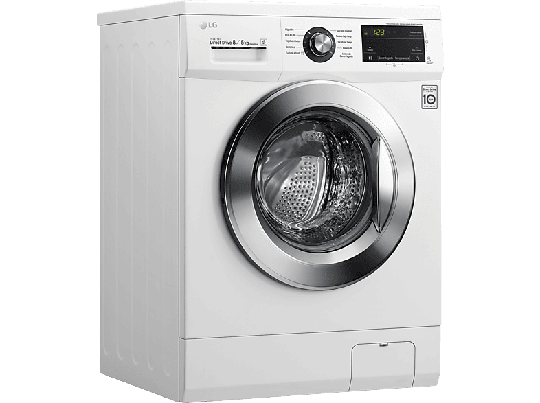 Lavadora secadora LG F4J3TM5WD, 8 kg/5 kg, 1400 rpm, Motor Inverter