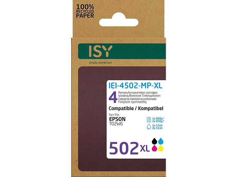 Tintenpatrone Mehrfarbig IEI-4502-MP-XL ISY