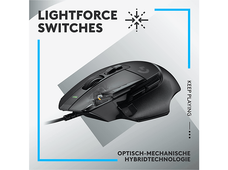 LOGITECH G502 X Gaming Maus, Schwarz