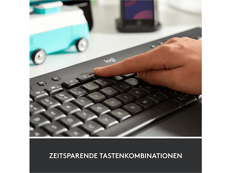 LOGITECH LOGITECH K650 Kabellose Tastatur, DEU (Qwertz), Grafit — Foto 2 von 5