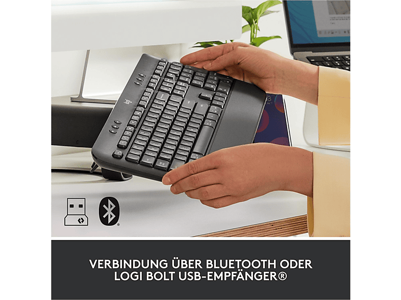 LOGITECH LOGITECH K650 Kabellose Tastatur, DEU (Qwertz), Grafit — Foto 3 von 5