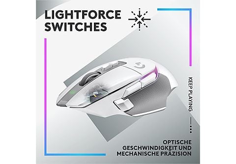 LOGITECH G502 X Plus Gaming Maus, Weiß Gaming Maus Kabellos in Weiß online  kaufen | SATURN