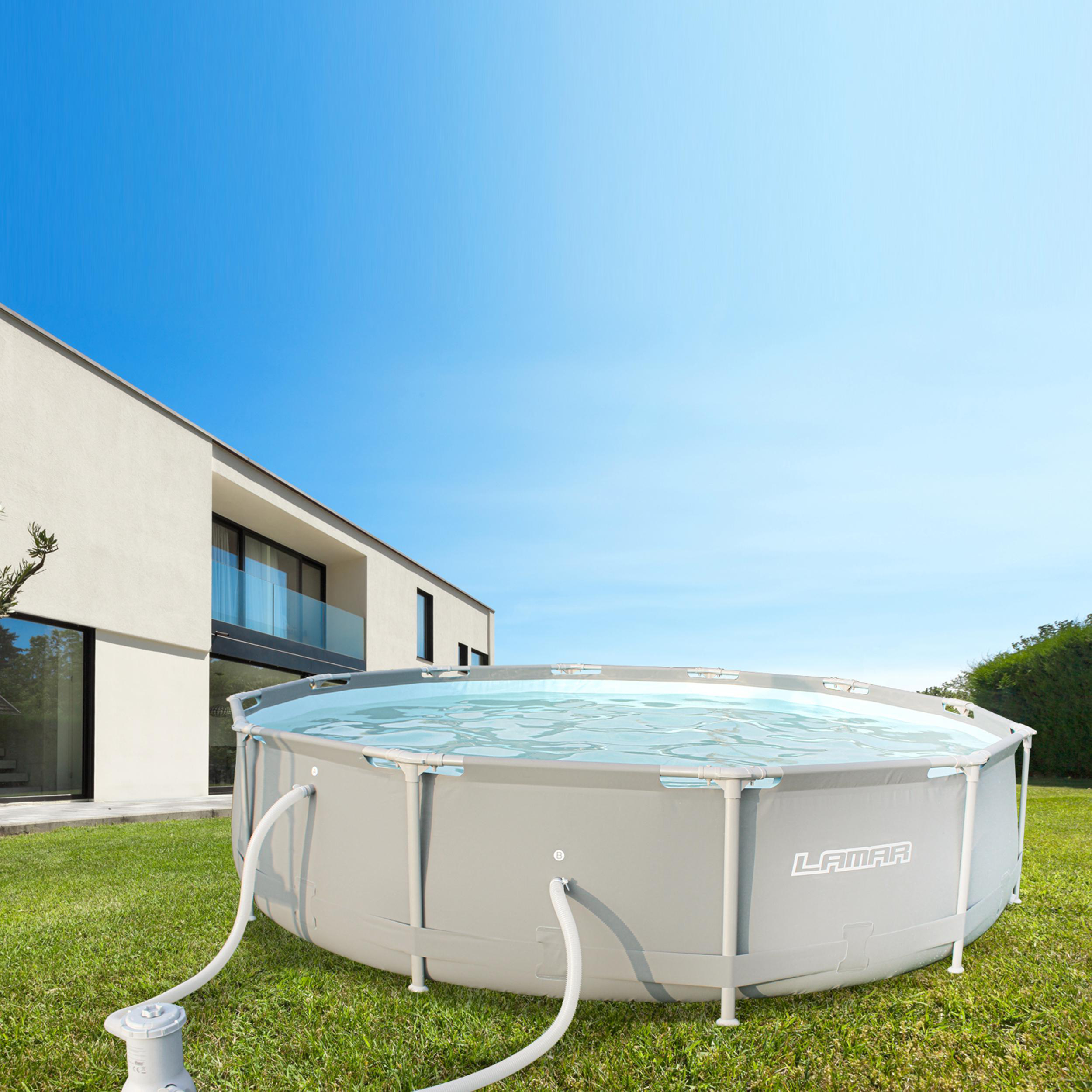 LAMAR Pool-Set 76 Pool, Grau/Blau