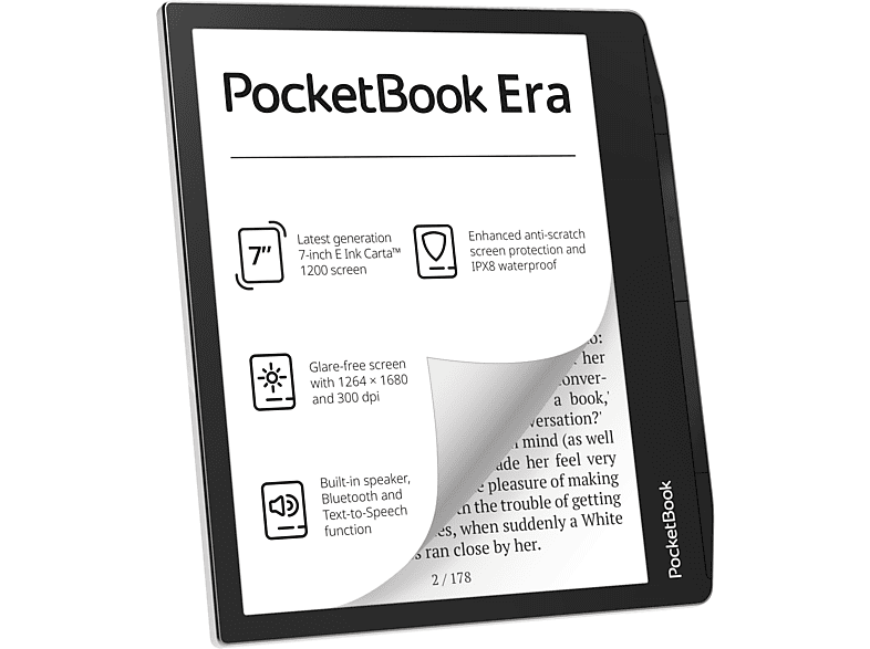 POCKETBOOK Era 16 GB eReader Stardust Silver bei MediaMarkt