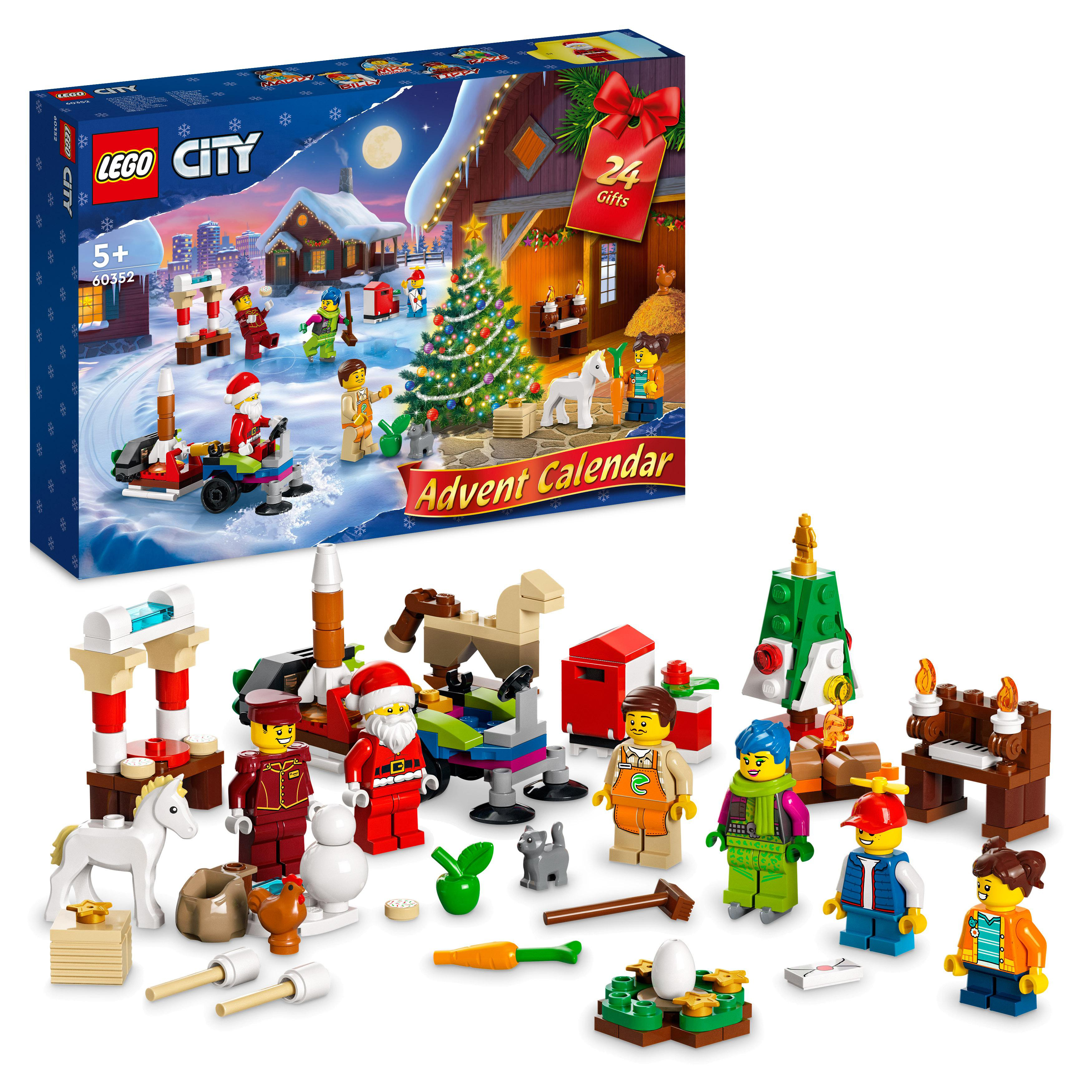 LEGO 60352 City Adventskalender Bausatz, Mehrfarbig