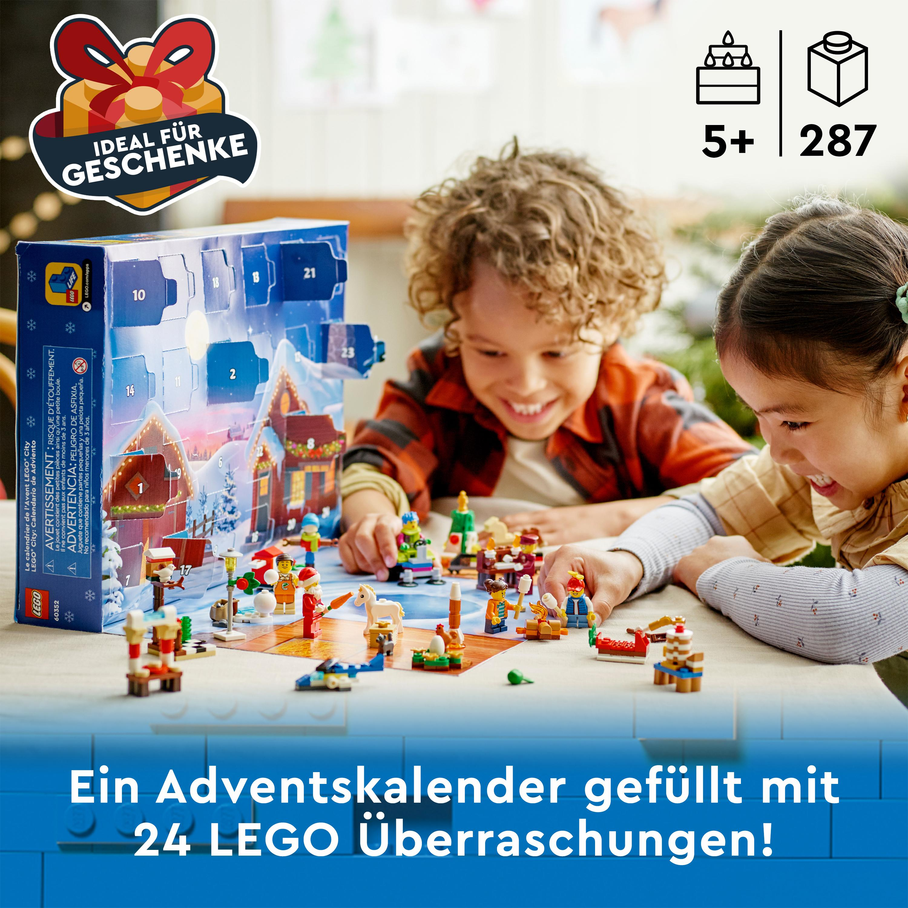 LEGO 60352 City Adventskalender Bausatz, Mehrfarbig