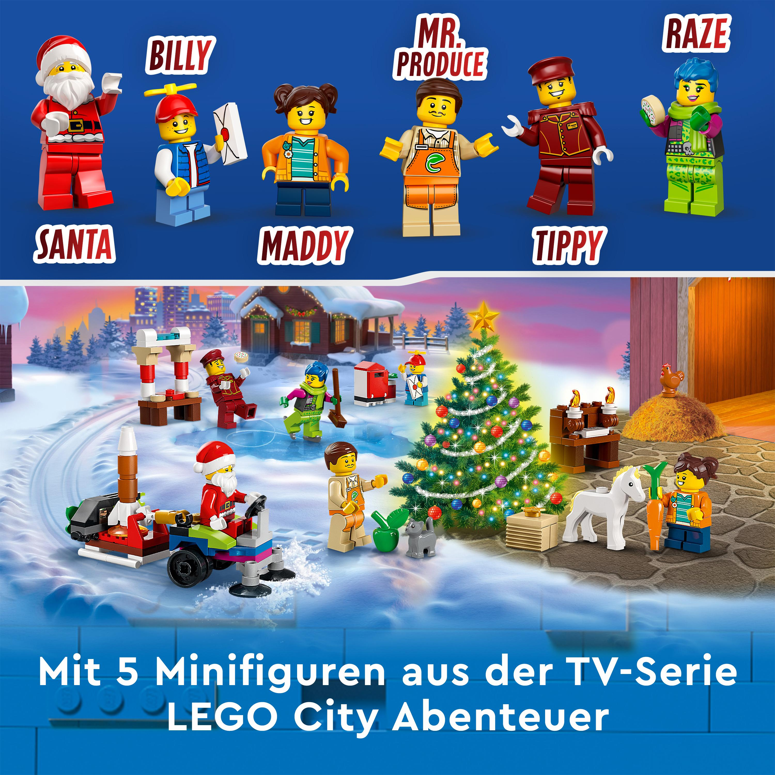 LEGO 60352 City Adventskalender Bausatz, Mehrfarbig