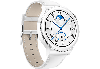 HUAWEI WATCH GT 3 Pro Ceramic (43 mm) - Smartwatch (130 - 190 mm, Cuir, Blanc)