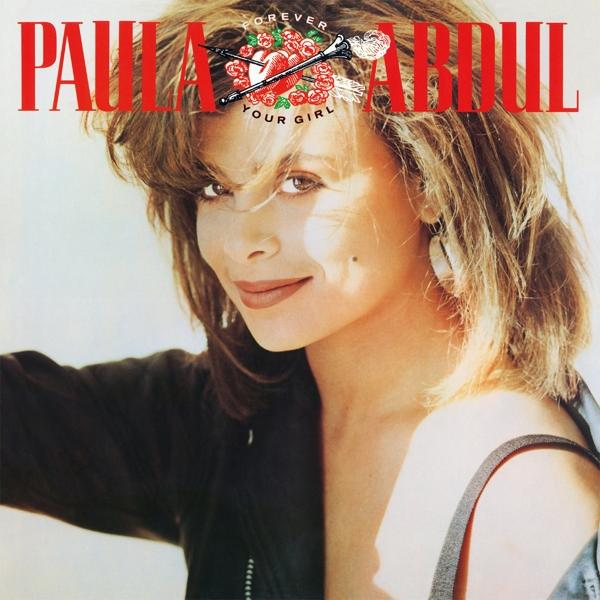 Paula Abdul album borítója, piros szöveg.
