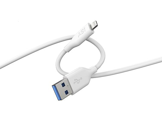 ISY ICS-5000-WT-AL - Câble USB-A vers Lightning (Blanc)