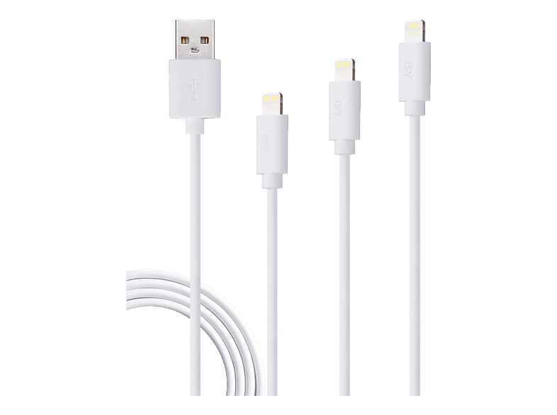 ISY IZB-533 - USB-A auf Lightning Ladekabel (Weiss)