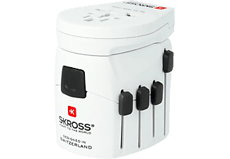 SKROSS Mondo professionale e USB - Adattatore da viaggio (Bianco)